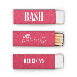 Our personalized Stardream Fuchsia Classic Matchbox with Matte White Foil Color and Shiny Leaf Foil Color has a Diamond graphic and is good for use in Wedding themed parties and will add that special attention to detail that cannot be overlooked.