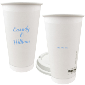 Showcase simplicity and elegance with the Relaxed Couples Name and Date Cup. The no nonsense design makes a direct impression to showcase your big event. Perfect for weddings, engagements, anniversaries or most other events, the highly customizable text leaves plenty room for personalization to make your event unique as your partnership.