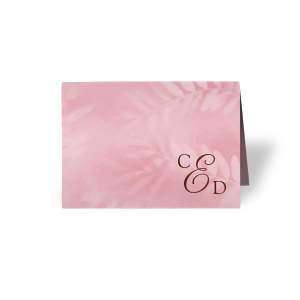 ForYourParty's elegant Leaf Cherry Classic Place Card with Shiny Merlot Foil can be customized to complement every last detail of your party.
