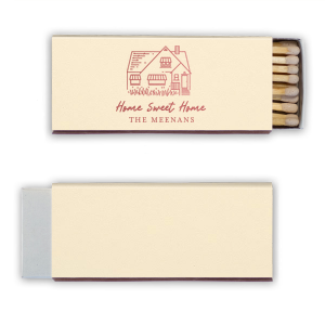 Home Sweet Home Matches are the perfect way to make your house feel like a cozy haven. With their sweet and homey design, they're sure to bring a smile to your face every time you light one. Strike a match and enjoy the warm and inviting feeling of being at home.