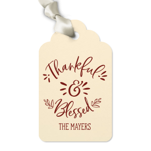 ForYourParty's chic Natural Sand Wine Hang Tag with Matte Chocolate Foil can be personalized to match your party's exact theme and tempo.