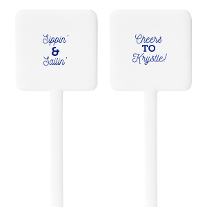 Does the bride love water? Celebrate her bachelorette with a sippin' & sailin' boat themed party. Personalized details will be a sunny addition to the day! Say cheers and customize this stir stick with the bride's name for a bar detail she'll love. 