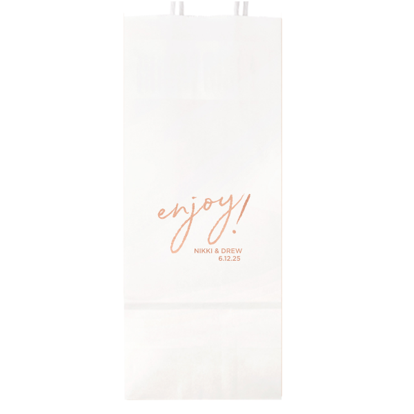 Our personalized Red Gift Bag with Shiny Rose Gold Foil are a must-have for your next event—whatever the celebration!