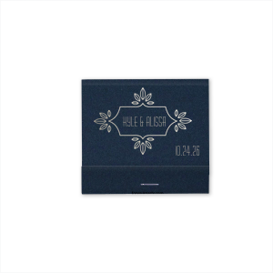 Add a touch of Jazz Age sophistication with the Deco Leaf Wedding Frame Matchbook. With its elegant leaves and vintage flair, this design brings timeless elegance to your celebration. Perfect for those who love a bit of classic charm and formal finesse.