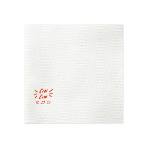 The Pasta Party Cin Cin Napkin adds a touch of Italian flair to your next event. Whether you're hosting a family gathering, festive get-together with friends or pasta party rehearsal dinner, this  napkin is a fun and memorable addition that pairs well with good food, great company, and plenty of toasting.