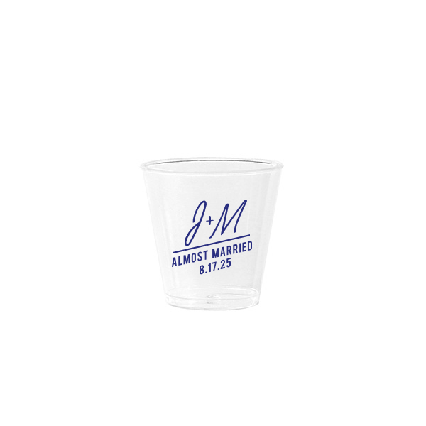 Our custom Matte Cobalt Ink Plastic Shot Glass with Matte Cobalt Ink Cup Ink Colors are a must-have for your next event—whatever the celebration!