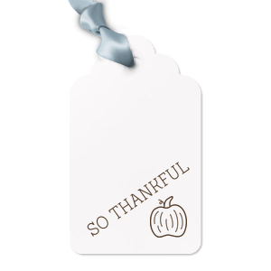 Custom Natural Merlot Double Point Gift Tag with Shiny 18 Kt Gold Foil has a Pumpkin graphic and is good for use in Thanksgiving and Holiday themed parties and will look fabulous with your unique touch. Your guests will agree!