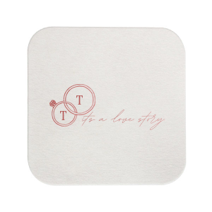 The It's A Love Story Coaster will have your guests saying "Yes!" Commemorating the engagement of Taylor Swift and Travis Kelce, match your own special event with their whirlwind romance. Customize the text and style of coaster to best match your special events unique vibes!
