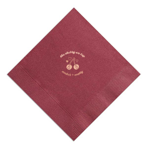 Your next event is sure to be special with the Cherry On Top Napkin! The cute and stylish napkin features a cheery pair of cherries and is customizable in a variety of styles and colors to best match your lovely function. 