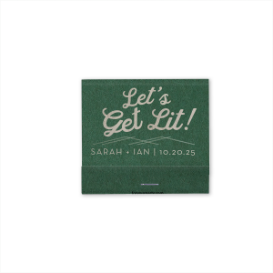 Let's Get Lit Match Wedding Matchbook