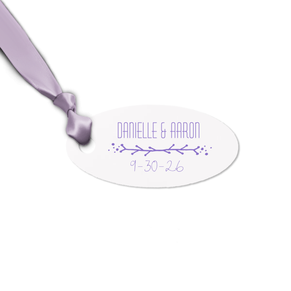 Our beautiful custom Natural Amethyst Oval Gift Tag with Matte White Foil has a Leaf Vine graphic and is good for use in Frames themed parties and will add that special attention to detail that cannot be overlooked.