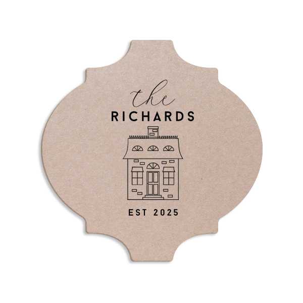 ForYourParty's personalized White Square Coaster with Satin French Blue Foil has a Single House Outline graphic and is good for use in Home themed parties and can't be beat. Showcase your style in every detail of your party's theme!