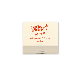 Love And Disco Wedding 30 Strike Matchbook