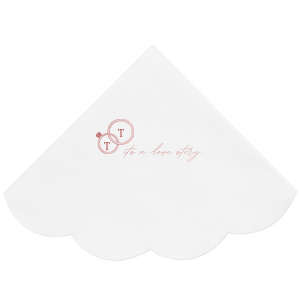 The It's A Love Story Napkin will have your guests saying "Yes!" Commemorating the engagement of Taylor Swift and Travis Kelce, match your own special event with their whirlwind romance. Customize the text and style of napkin to best match your special events unique vibes!