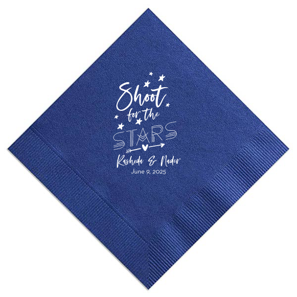 ForYourParty's personalized Watercolor Blue Sky Cocktail Napkin with Matte White Foil will add that special attention to detail that cannot be overlooked.