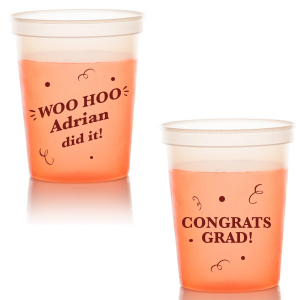 Our custom Yellow 16 oz Stadium Cup with Matte Merlot Ink Cup Ink Colors will look fabulous with your unique touch. Your guests will agree!