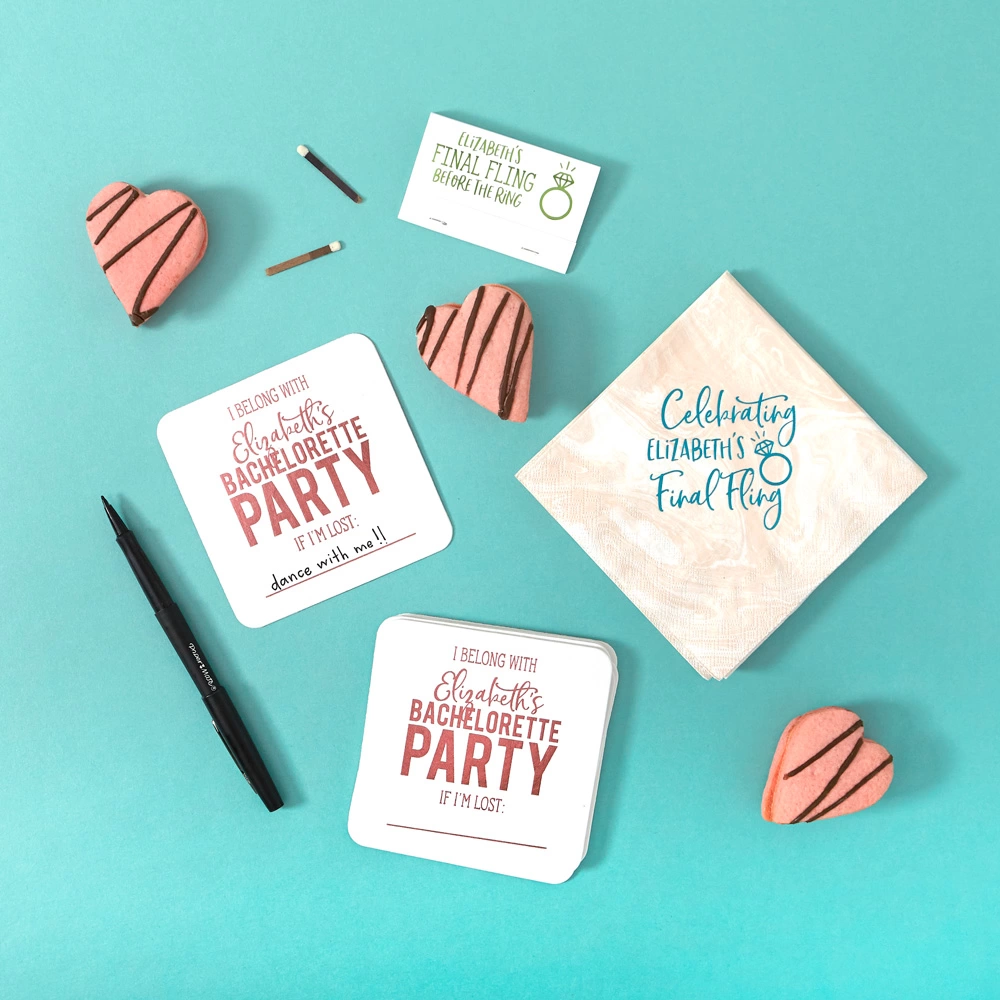 custom designed bachelorette party accessories