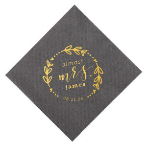 The ever-popular Pastel Pink Linen Like Cocktail Napkin with Satin 18 Kt. Gold Foil has a Date Wreath graphic and is good for use in Frames, Wedding themed parties and will add that special attention to detail that cannot be overlooked.