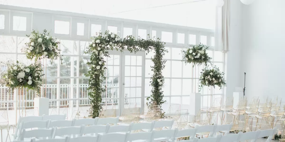 greenery wedding arch