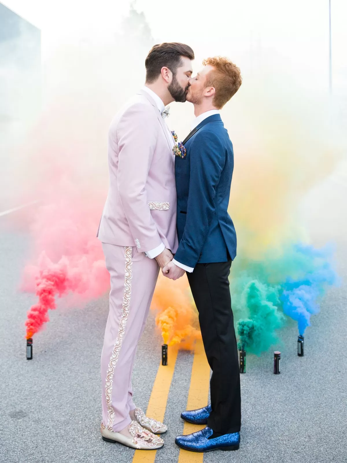 smoke bomb wedding exit