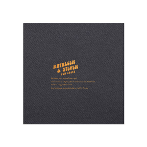 Custom Black Cocktail Napkin with *Shiny Holographic Gold Foil will add that special attention to detail that cannot be overlooked.