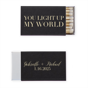 Our beautiful custom Poptone Teal/Peacock Triangle Matchbox with Shiny Rose Gold Foil will add that special attention to detail that cannot be overlooked.