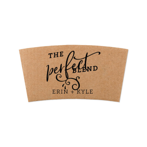 Perfect Blend Coffee Sleeve is ideal for your event or business. The elegant design is sleek and eye catching, a superb choice for personalized events of business ventures.