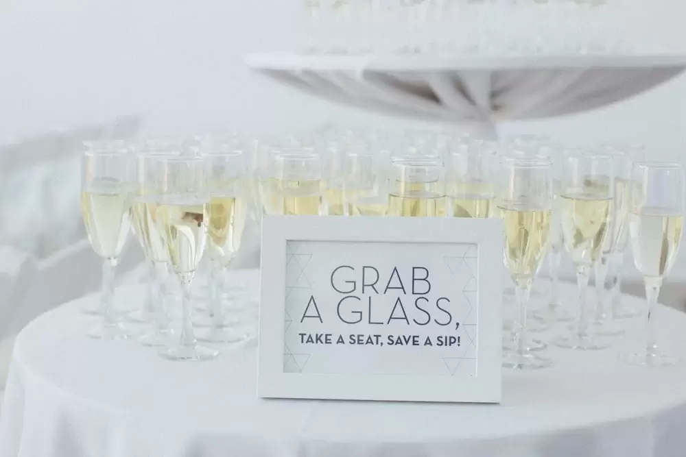 wedding toast champagne glasses