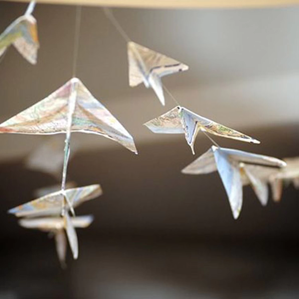 Paper Airplane Garland made with Maps