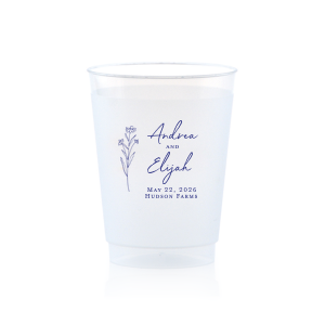 Embrace nature’s charm with the Wildflower Couple Names Wedding Cup, featuring a delicate wildflower stalk alongside the couple’s names in a simple, organic script. Perfect for celebrations that revel in the beauty of the outdoors and natural elegance, this cup subtly includes the event date and location.