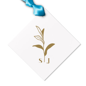 ForYourParty's elegant Poptone Pastel Pink Diamond Gift Tag with Satin Copper Penny Foil has a Sprig Accent graphic and is good for use in Accents, Outdoors, Floral themed parties and are a must-have for your next event—whatever the celebration!