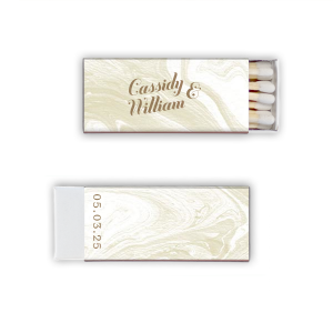 ForYourParty's elegant and custom Relaxed Reception Timeless Match is perfect for your wedding day to give out as a wedding party favor. The style is minimal and timeless, so it will pair well for any wedding theme. 