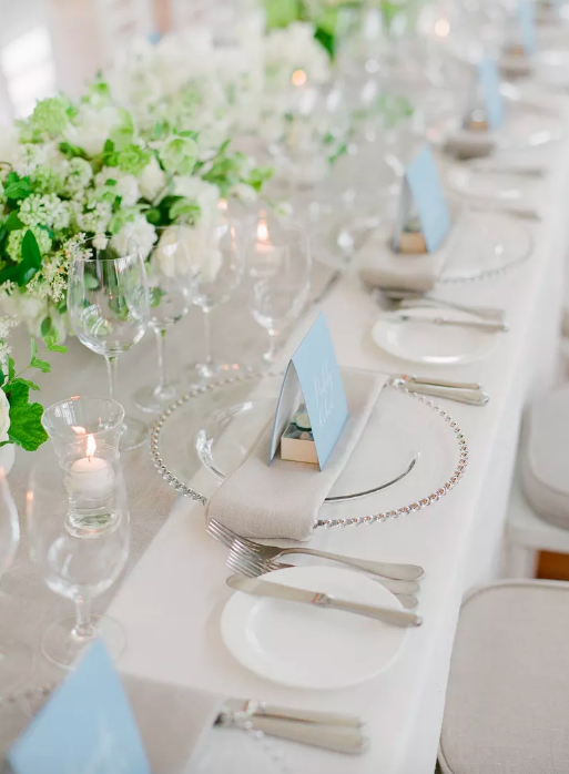 a timeless wedding color palette makes any needed adjustments to the date or location less stressful