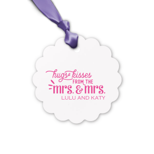 Our custom Linen Pearl Gold Rectangle Gift Tag with Matte Black Foil has a Mrs. and Mrs. 3 graphic and is good for use in Words, Wedding themed parties and can't be beat. Showcase your style in every detail of your party's theme!