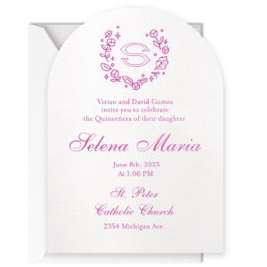 This amazing custom Floral Quinceñera Invitation is here. Put your name on it and invite your guests in a special way. Prepare for amazing compliments! 