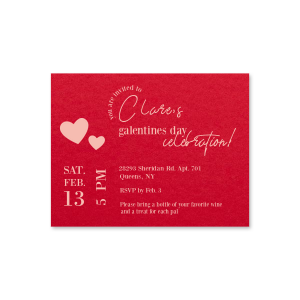 Hearts Galentines Day Celebration Invite