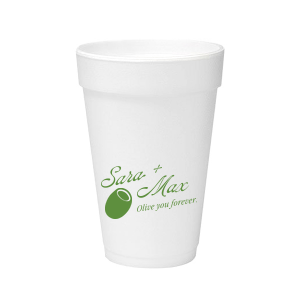 The Olive You Forever Cup is perfect for celebrating your love with friends and family. The cheeky design is available in your choice of screen printed ink and cup colors. Along with customizable text, this unique drinkware is sure o be a hit at your next engagement, wedding, or anniversary party!