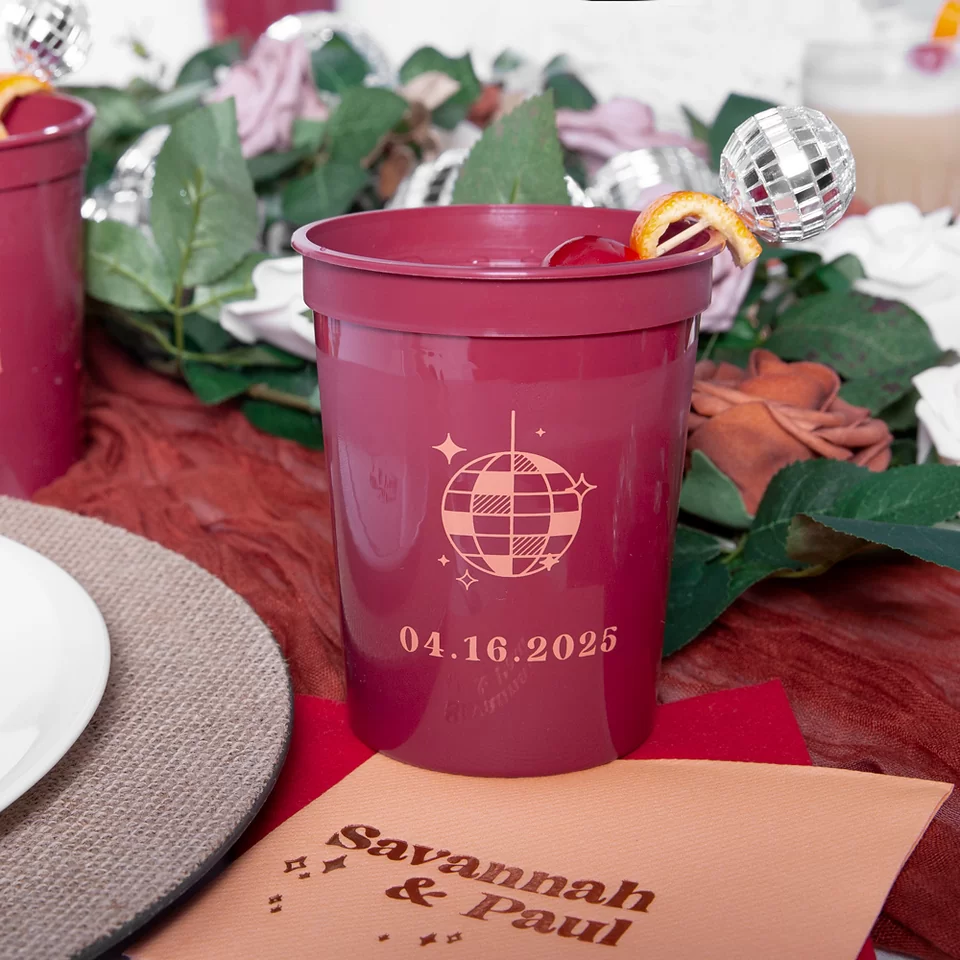 Retro Wedding Disco Ball Cup