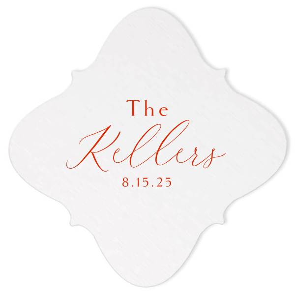 Our custom Blush w/ Kraft back Hexagon Coaster with Shiny Poppy Foil are a must-have for your next event—whatever the celebration!