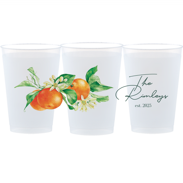 Orange Blossom Custom Photo Cup