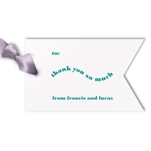 Meet our new customizable Thank You So Much Letterpress Tag with an amazing graphics together with your name branded on it. Showcase your style in every detail of your party's theme!