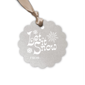 Step up your gift giving this year by plussing up presents with the Let It Snow Gift Tag. Available in a variety of materials, styles and colors, this holiday tag is customizable to further add your unique vision to the holiday season.