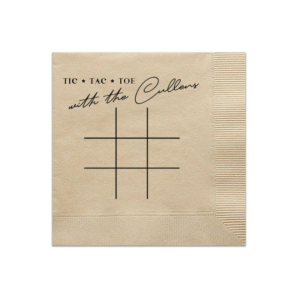 Tic Tac Toe Napkin