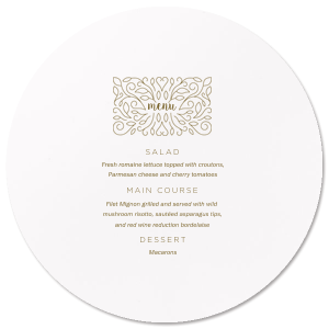 Shop Classic 5x7 Menu with Foil and Minimal Floral Frame graphic at For Your Party. Customize this menu to complement your Frames, Floral, Trendy themed parties.