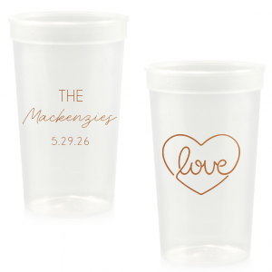 The Script Name Love Cup is good for use in Wedding, Anniversary, Hearts themed parties and will impress guests like no other. Make this party unforgettable.