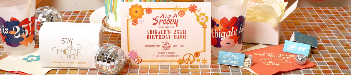 shop the disco night birthday banner