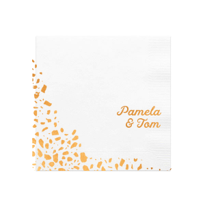 The perfect party comes with perfect decoration. This personalized Vegas Baby Napkin, designed in a Retro style will bring that unique missing piece that your party need. Get your names branded on it and you are ready!