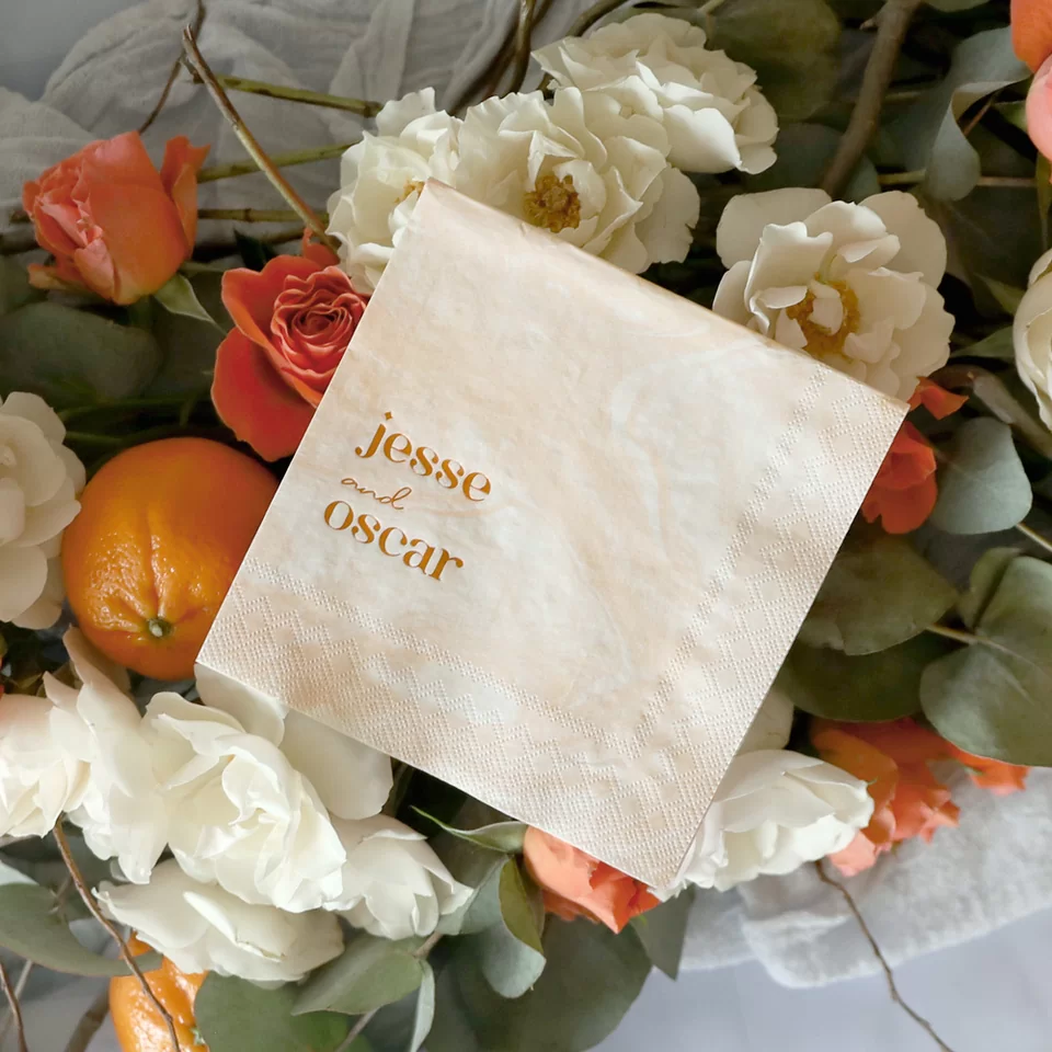 Hinterland Honeymoon Minimal Wedding Napkin
