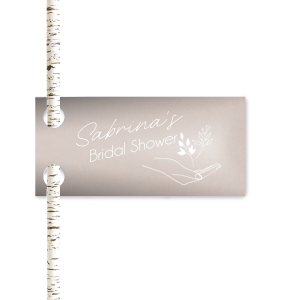Floral Bridal Shower Straw Tag