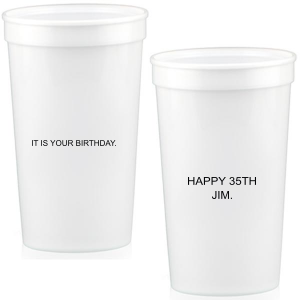 Channel the iconic dry wit of "The Office" for your celebration with the Office Inspired Birthday Cup, marked by the deadpan declaration "It is your birthday." along with your name and new age. A perfectly minimal and satirical nod for fans on their special day.
